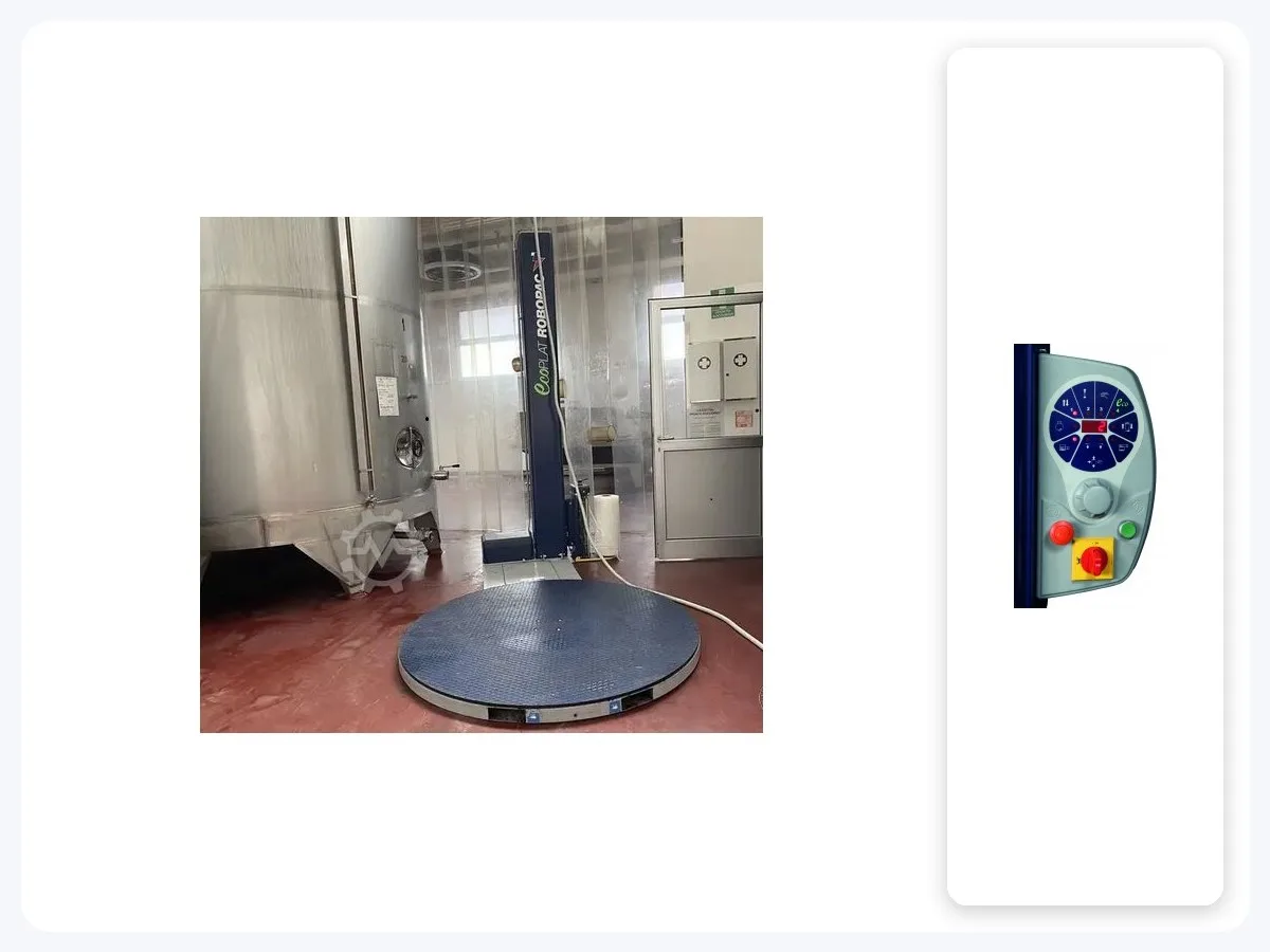 Reconditioned Robopac Ecoplat FRD pallet wrapping machine